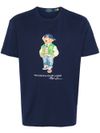 T-shirt in cotone con stampa orso