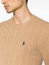 Beige knitted wool sweater