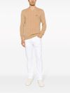 Beige knitted wool sweater