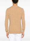 Beige knitted wool sweater