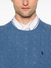 polo ralph lauren - Blue knitted wool sweater - 3