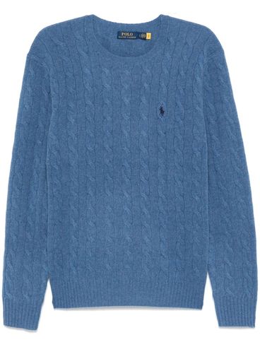 POLO RALPH LAUREN - Blue knitted wool sweater