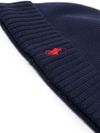 polo ralph lauren - Blue ribbed wool beanie - 1