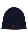 polo ralph lauren - Blue ribbed wool beanie