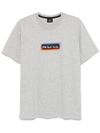 T-shirt in cotone grigio con logo