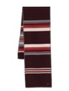 ps paul smith - Burgundy striped wool scarf