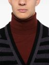 ps paul smith - Maglione in lana bordeaux a collo alto - 4