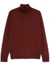 ps paul smith - Burgundy turtleneck wool sweater