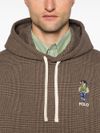 polo ralph lauren - Checked cotton sweatshirt with bear design - 1