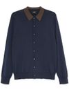 ps paul smith - Wool cardigan with striped collar