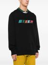 ps paul smith - Crewneck cotton sweatshirt with multicolored insert - 2