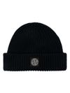 stone island - Ribbed wool beanie with logo