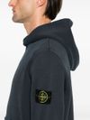 stone island - Felpa in cotone con cappuccio e logo - 2