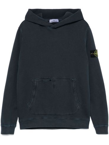 STONE ISLAND - Cotton hoodie with logo