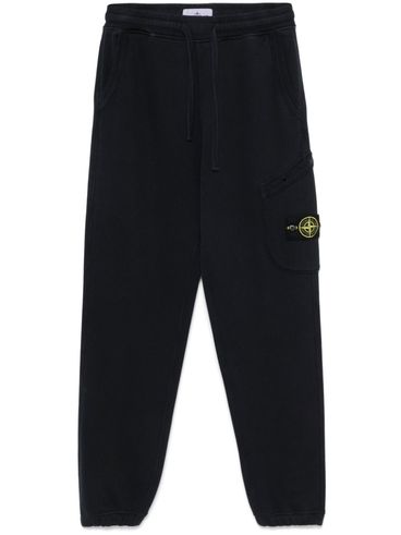 STONE ISLAND - Pantaloni tuta in cotone con tasca