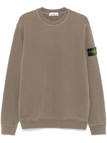 STONE ISLAND - Felpa in cotone girocollo