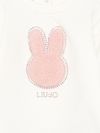 Cotton t-shirt with bunny and rhinestones