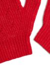 Red wool gloves