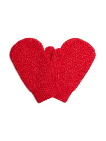 Red wool gloves