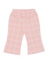 Checked cotton pants with bow