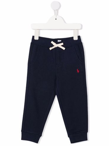 POLO RALPH LAUREN - Pantaloni tuta in cotone con ricamo logo