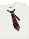 Cotton t-shirt with tie print