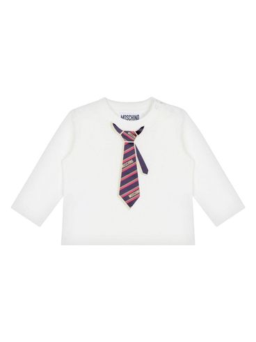 MOSCHINO - Cotton t-shirt with tie print