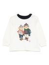 T-shirt in cotone con stampa orso