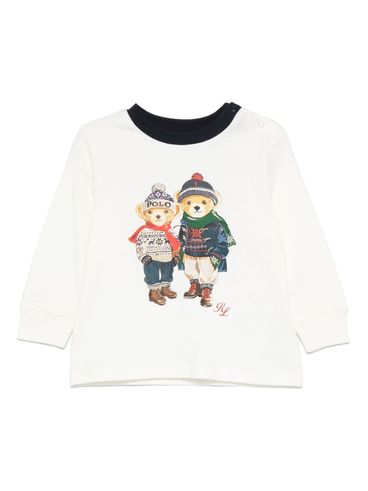 POLO RALPH LAUREN - Cotton t-shirt with bear print