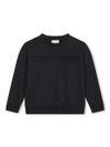 Crew neck cotton sweatshirt with logo