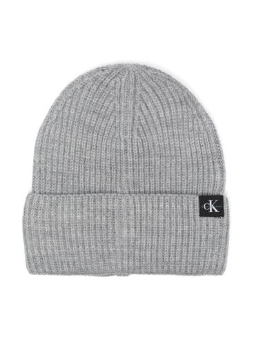 CALVIN KLEIN JEANS - Ribbed beanie with logo