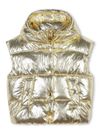 Gold padded and quilted vest