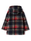 Short plaid coat with pockets