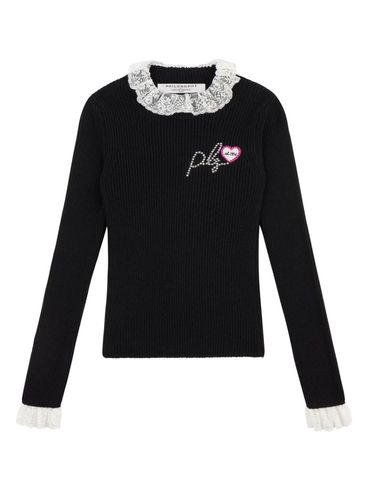 PHILOSOPHY DI LORENZO SERAFINI - Ribbed wool sweater with ruffles