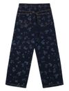 philosophy di lorenzo serafini - Long jeans in cotton with flowers - 2