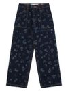 philosophy di lorenzo serafini - Long jeans in cotton with flowers