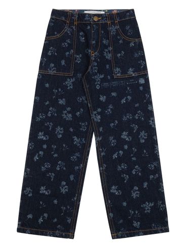 PHILOSOPHY DI LORENZO SERAFINI - Long jeans in cotton with flowers