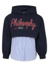 philosophy di lorenzo serafini - Cotton sweatshirt with shirt