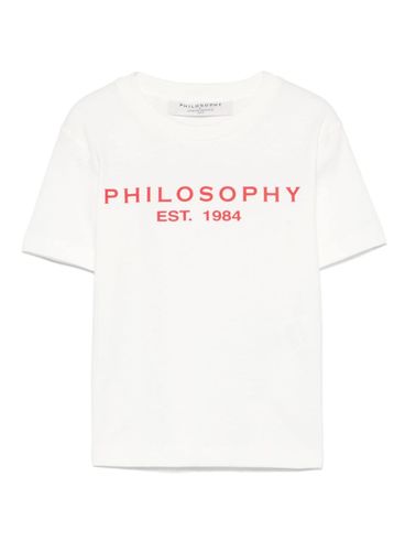 PHILOSOPHY DI LORENZO SERAFINI - Cotton T-shirt with front logo