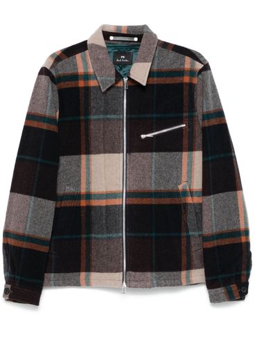 Checked wool jacket