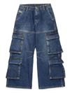 diesel - Cotton wide-leg jeans with pockets