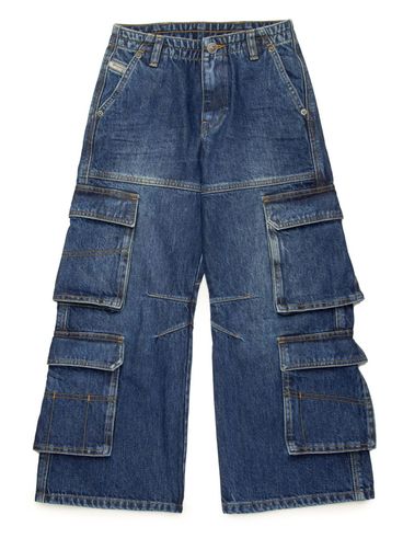 DIESEL - Cotton wide-leg jeans with pockets