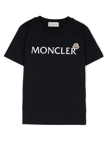 MONCLER - T-shirt in cotone con stampa logo