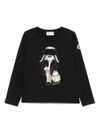 moncler - T-shirt in cotone con stampa