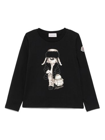 MONCLER - T-shirt in cotone con stampa