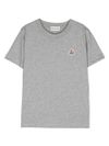 T-shirt in cotone con ricamo logo