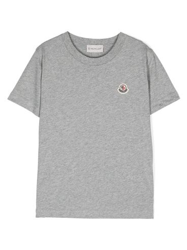 MONCLER - Cotton T-shirt with logo embroidery