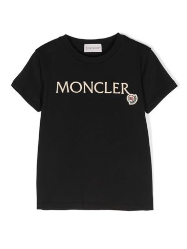 MONCLER - T-shirt in cotone con ricamo logo