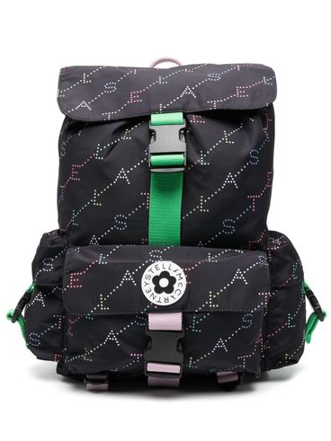 Backpack with pockets and logo