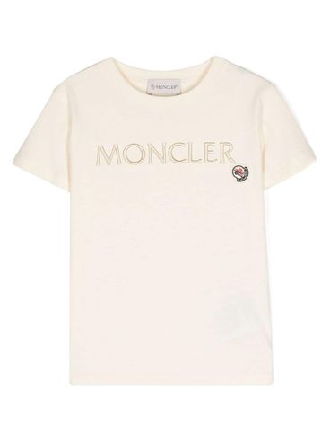 MONCLER - Cotton T-shirt with logo embroidery